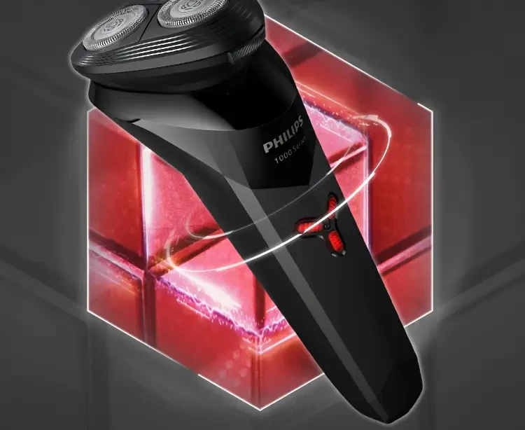 Philips S1113 Electric Shaver - USB Rechargeable, Fast Charge in 1 Hour, PowerCut Blades, Stainless Steel, Ergonomic Design with Triple Floating Head