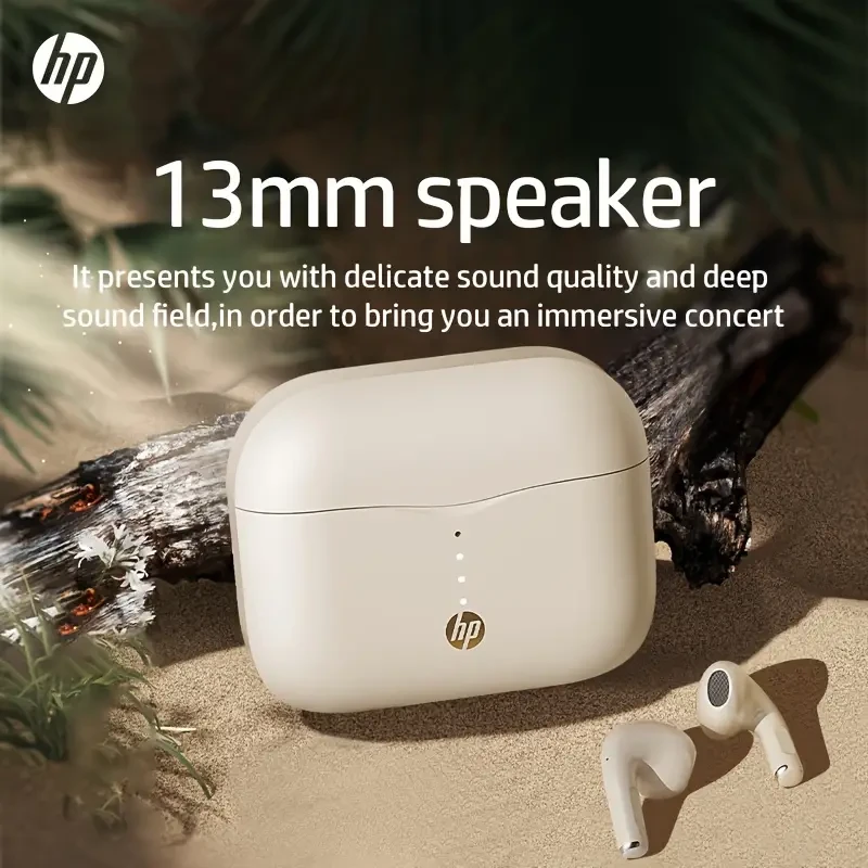 HP H23A True Wireless Earbuds with Touch Volume Control, 13mm HiFi Open-Back Speaker, Tangle-Free Type-C Cable, No Noise Control, Condenser Mic, 300mAh Lithium Polymer Battery, BT 5.3  Compatible with Cellphones