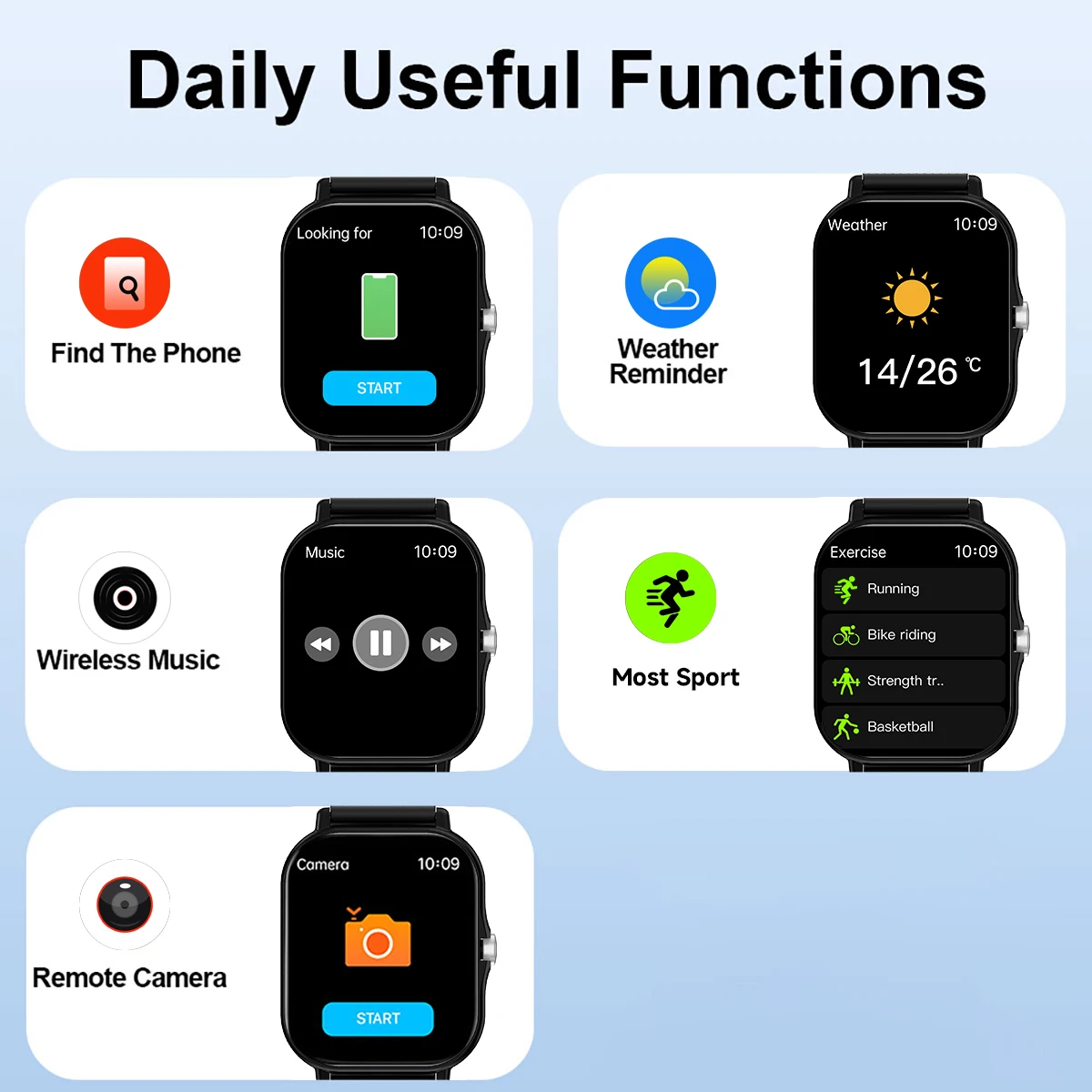 Color: Pink - 2.01 Inch Bluetooth Call Smartwatch IPhone for Men and Women Health Monitoring Watch Step Count Smart Watch