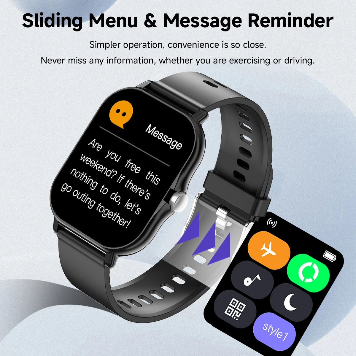 Color: Pink - 2.01 Inch Bluetooth Call Smartwatch IPhone for Men and Women Health Monitoring Watch Step Count Smart Watch