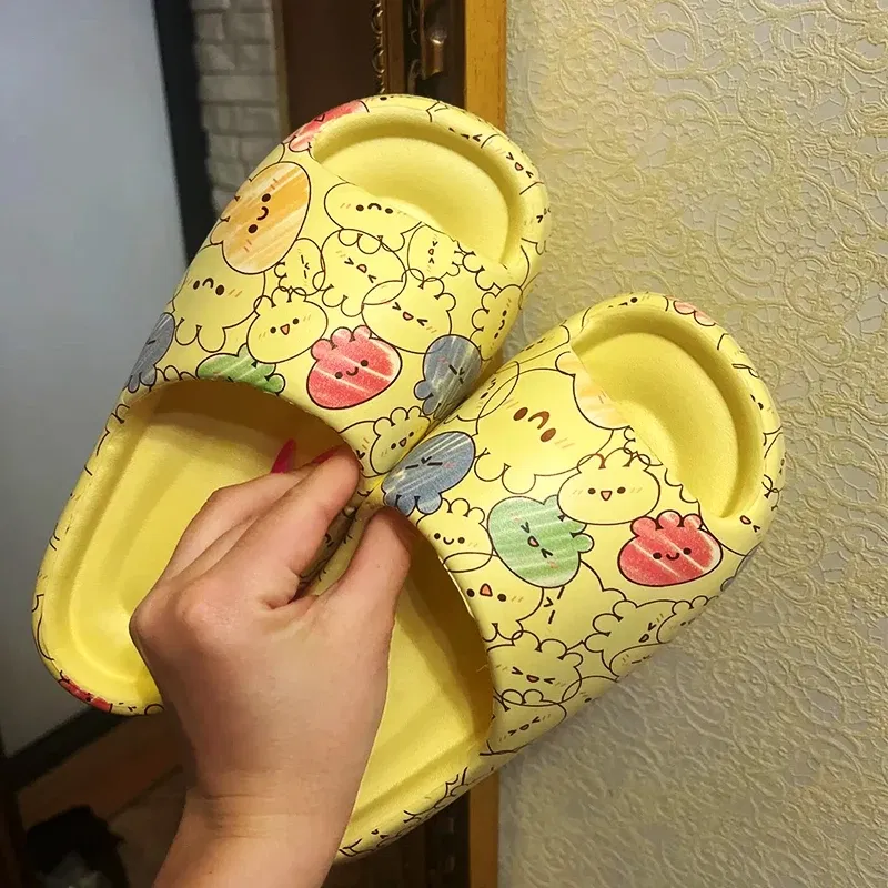 Color: Straw, Shoe Size: 38-39 - Women's Slippers Fashion Light EVA Soft Home Sole Slipper Bathroom Anti-Slip Casual Indoor Slipper Beach Sandal Flip-Flops