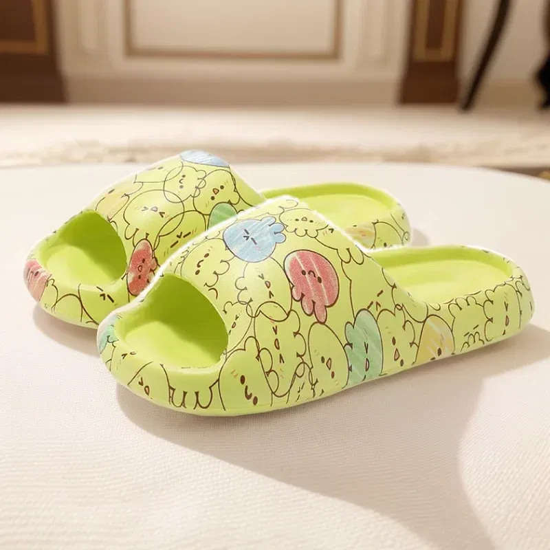 Color: Straw, Shoe Size: 38-39 - Women's Slippers Fashion Light EVA Soft Home Sole Slipper Bathroom Anti-Slip Casual Indoor Slipper Beach Sandal Flip-Flops