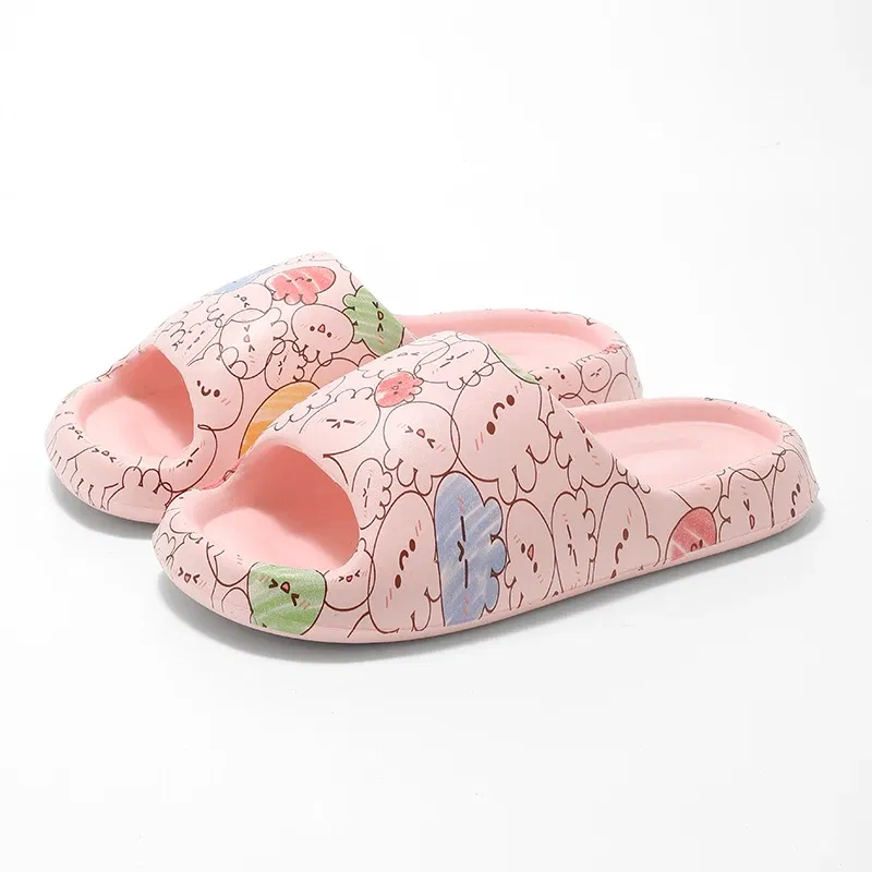 Color: Straw, Shoe Size: 38-39 - Women's Slippers Fashion Light EVA Soft Home Sole Slipper Bathroom Anti-Slip Casual Indoor Slipper Beach Sandal Flip-Flops