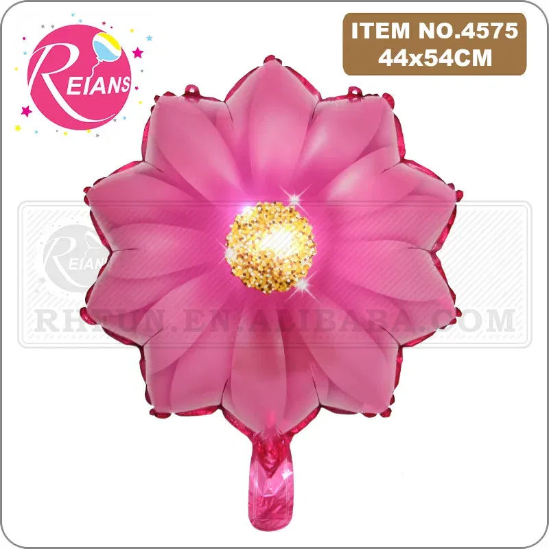 Color: Emerald - Sunflower Flower Foil Balloons Red Rose Purple Yellow Birthday Party Baby Shower Valentine's Day Wedding suppliers Decoration