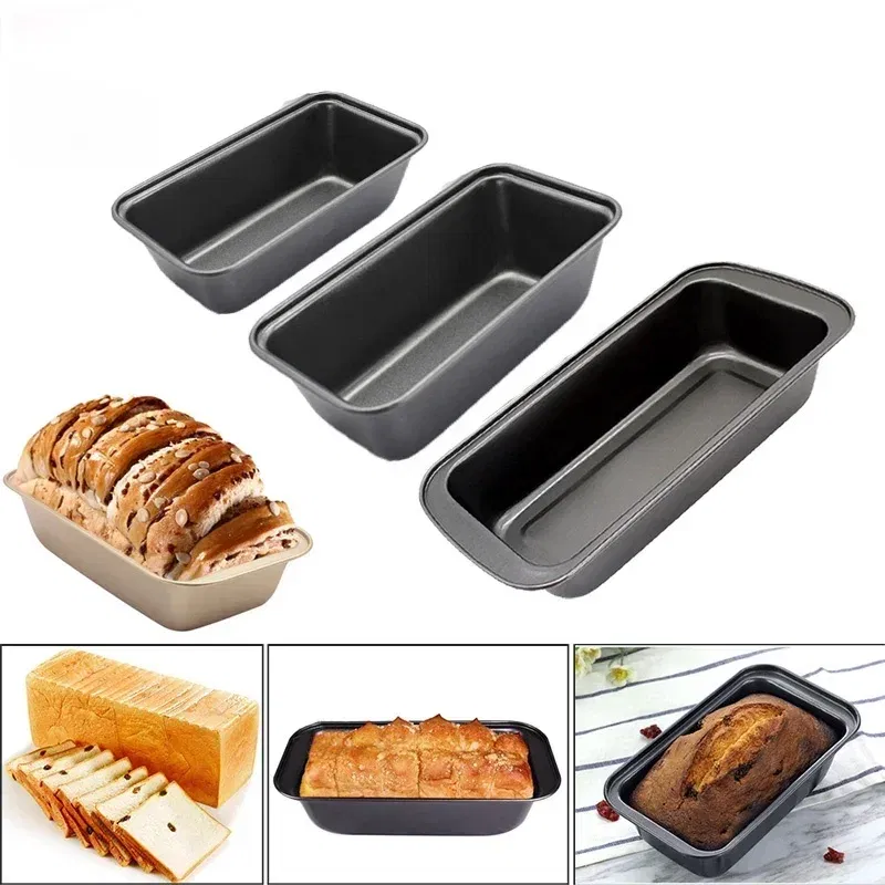 Color: light green - 1pc Loaf Pan Rectangle Toast Bread Mold Cake Mold Carbon Steel Loaf Pastry Baking Bakeware DIY Non Stick Pan Baking Tools Mold