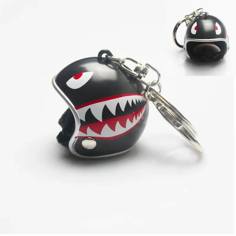 Color: Red - New Motorcycle Helmets Key chain Women men Cute Safety Helmet Car Keychain Bags Hot Key Ring gift Jewelry wholesale 17022