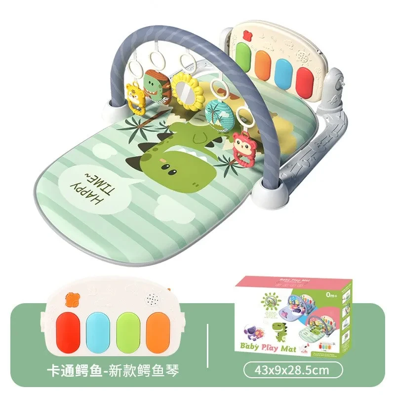Color: plum - Baby Fitness Frame Floor Mat Newborn Piano Crawling Blanket Pedal Children Play Mat Rack Crawling Blanket Infant Play Rug Gifts
