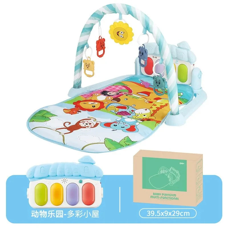 Color: plum - Baby Fitness Frame Floor Mat Newborn Piano Crawling Blanket Pedal Children Play Mat Rack Crawling Blanket Infant Play Rug Gifts