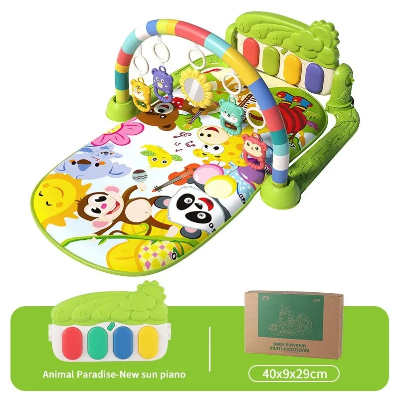 Color: plum - Baby Fitness Frame Floor Mat Newborn Piano Crawling Blanket Pedal Children Play Mat Rack Crawling Blanket Infant Play Rug Gifts