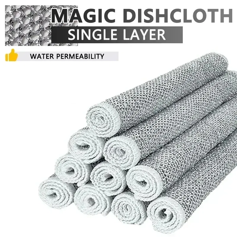 Color: green, Specification: 1 - Magic Cleaning Cloth Multipurpose Wire Miracle Cleaning Cloth Innovative Dishwashing Net Hand Towel for Kitchen Dishwashing Grid