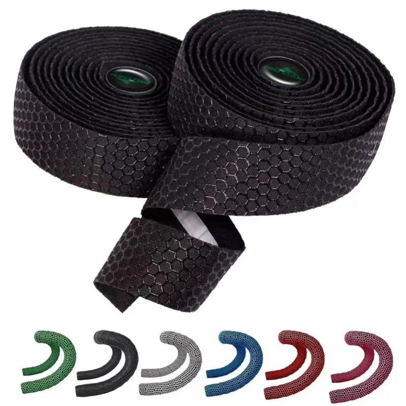 Color: Sky blue - 1Pair Road Bike Handlebar Tape Anti Slip Silica Gel Handlebar Tape Shock Absorption Cycling Bar Tape Bicycle Accessories