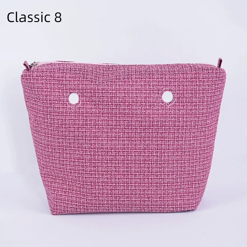 Color: light green - TANQU Classic Mini linen canvas organizer fabric inner lining Insert for Obag Mini O Bag Women's Handbag Accessory