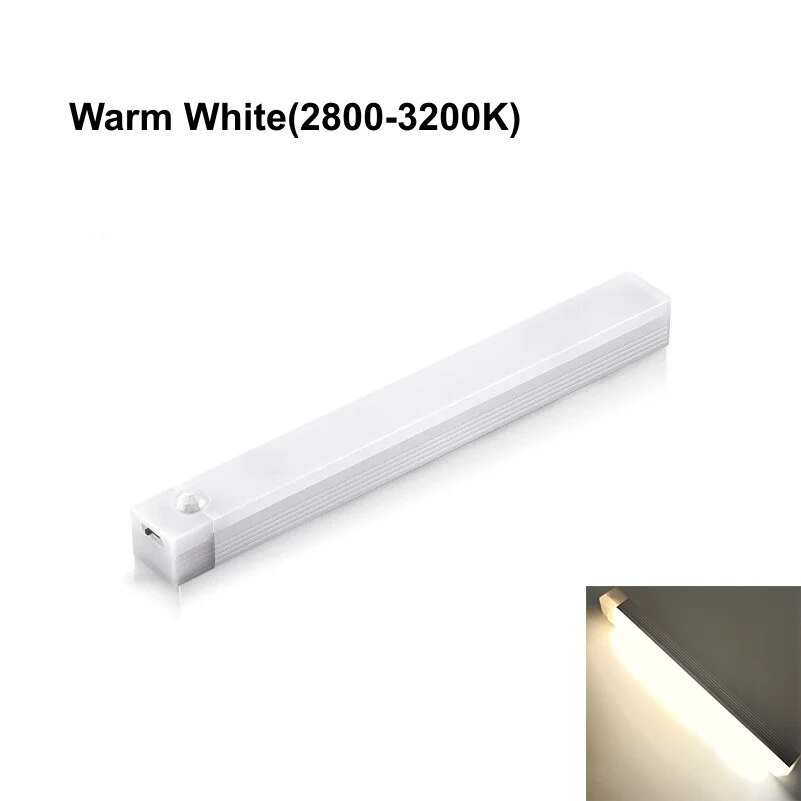 LED Motion Sensor Bar Light Type-C Rechargeable, Dimmable Night Light with Motion Detection