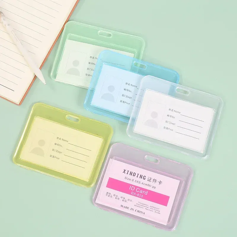 Color: Clear - Women Men Card Cover Case Plastic Transparent Business Credit Cards Bank ID Card Sleeve Protect Holder Case for Student