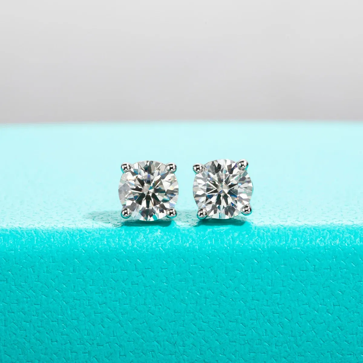 Gem Color: AGATE, Ships From: CHINA - AnuJewel 10k Gold 4/3/2/1.6/1/0.6ct Moissanite Stud Earrings For Women Real 10K Gold Post Anti-allergy Men Earrings Jewelry