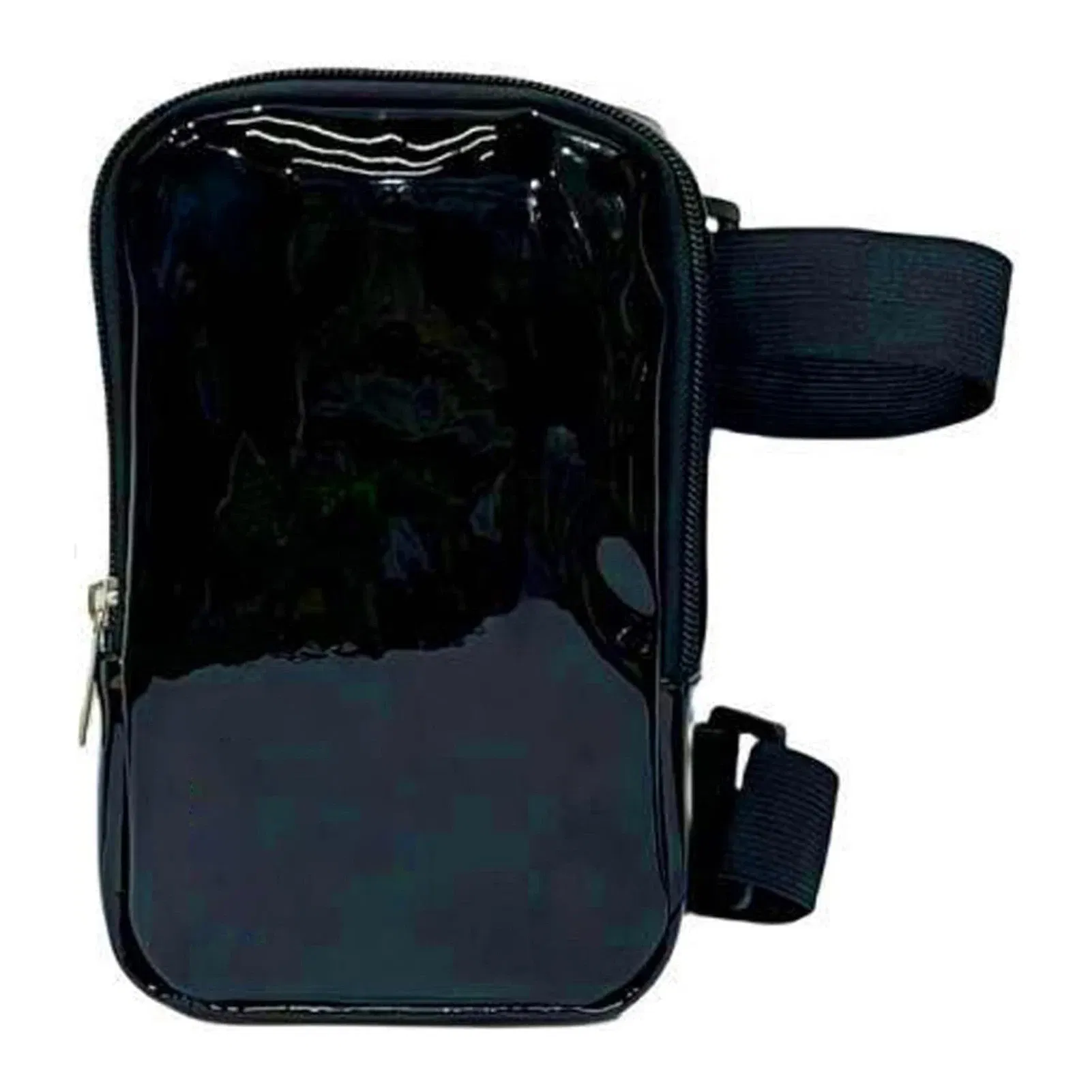 Color: black - Women's Holographic Thigh Bag Adjustables Straps Waist Pouch For Outdoor Waterproof Running Waist Bag Sports Mobile Phone Holder