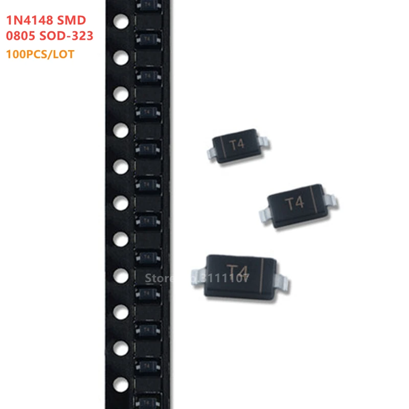 100PCS/Lot 1N4148 SMD 0805 SOD-323 Switching Diode 1N4148WS IN4148 T4