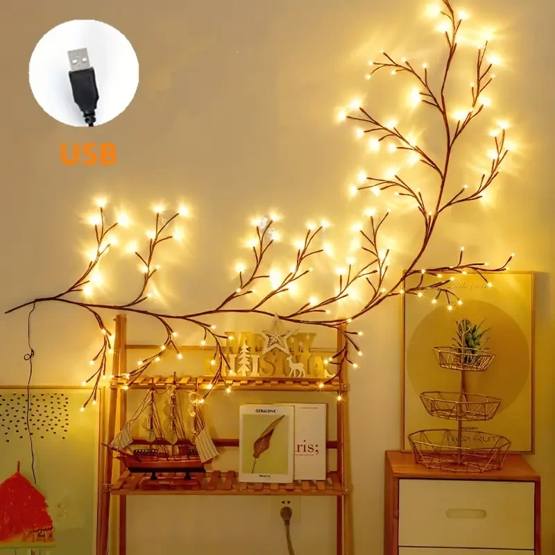 Decoration USB Powered DIY Christmas Tree Vine Lights
