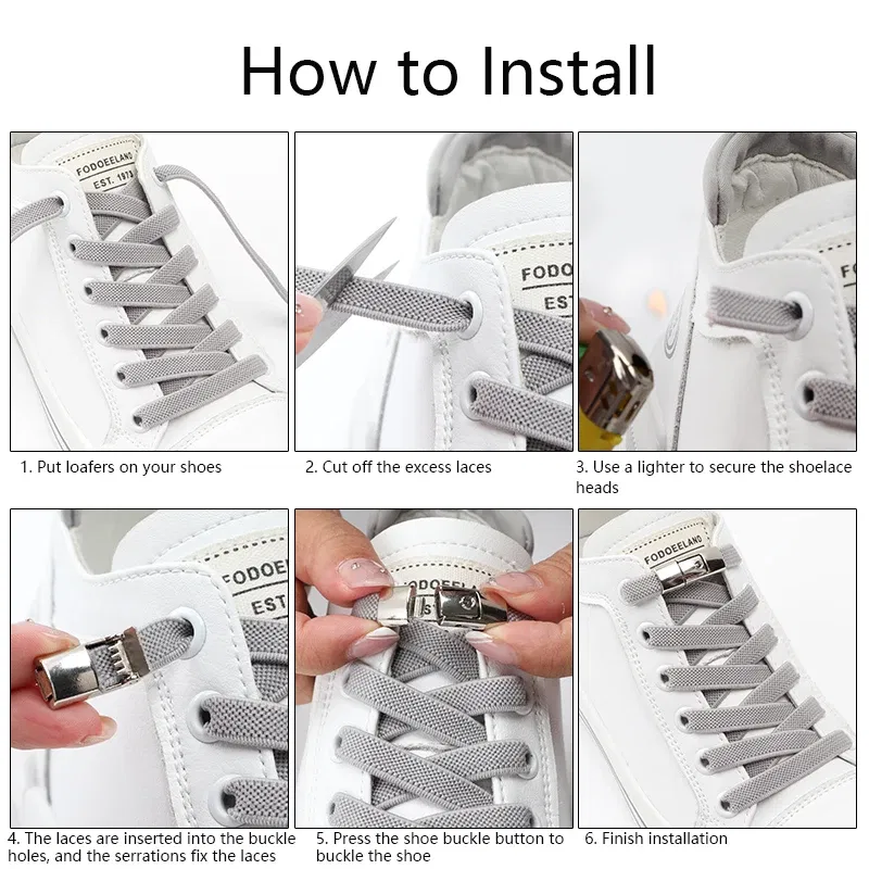 Color: green - Switches Colorful Metal Buckle No Tie Shoe Laces Press Lock Shoelaces Without Ties Elastic Flat Shoelace Sneaker Kids Adult