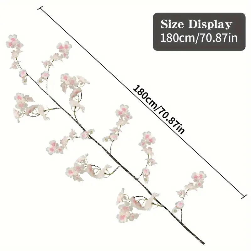 Cherry Blossom Garland With Lights