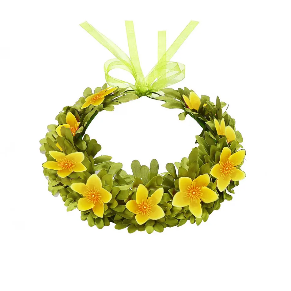 Color: Blue - Lovely Disney Moana 2 Dancing Flower Garland Headdress Kids Adult Hawaii Beach Floral Headgear Princess Vaina Cosplay Accessory