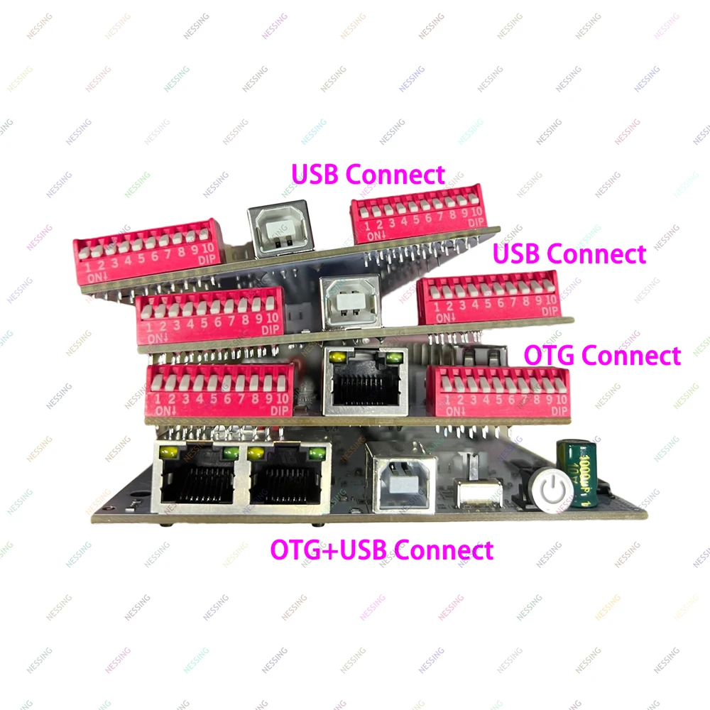 Color: green - Mobile Phone Group Control Equipment Motherboard Ethernet OTG USB Connection Independent Switch Smartphone USB Farm Mainboard