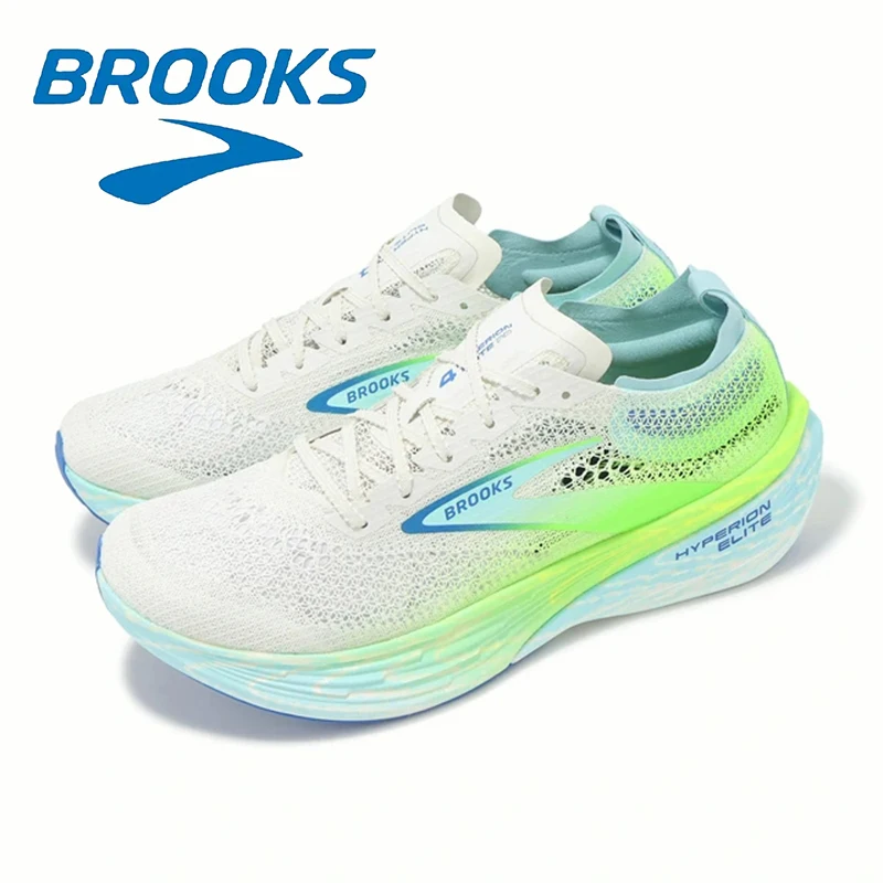 Color: MULTI, Shoe Size: 44 - Brooks Hyperion Elite 4 Series Gray Green Men's Casual Running Shoes Daily Cushioning Breathable Walking Sports Shoes