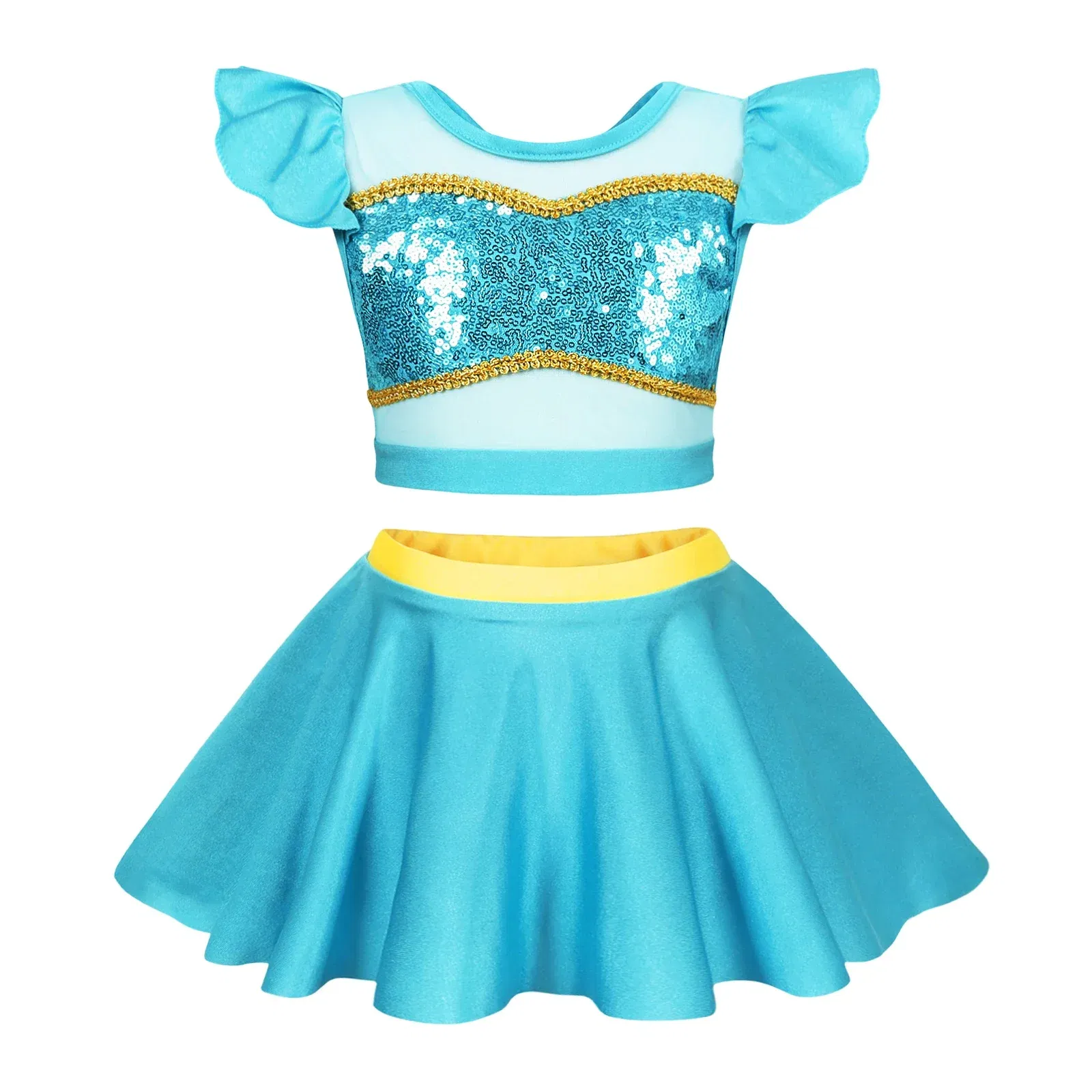 Baby Girls Swimsuit Princess Styles Full Print Beach Swimwear Children Two-piece Kids Bathing Suit Bikini Set Girl Biquinis