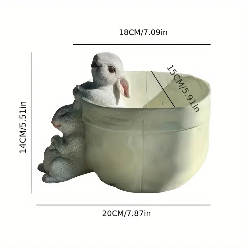 Charming Resin Rabbit Sculpture - Perfect for Garden