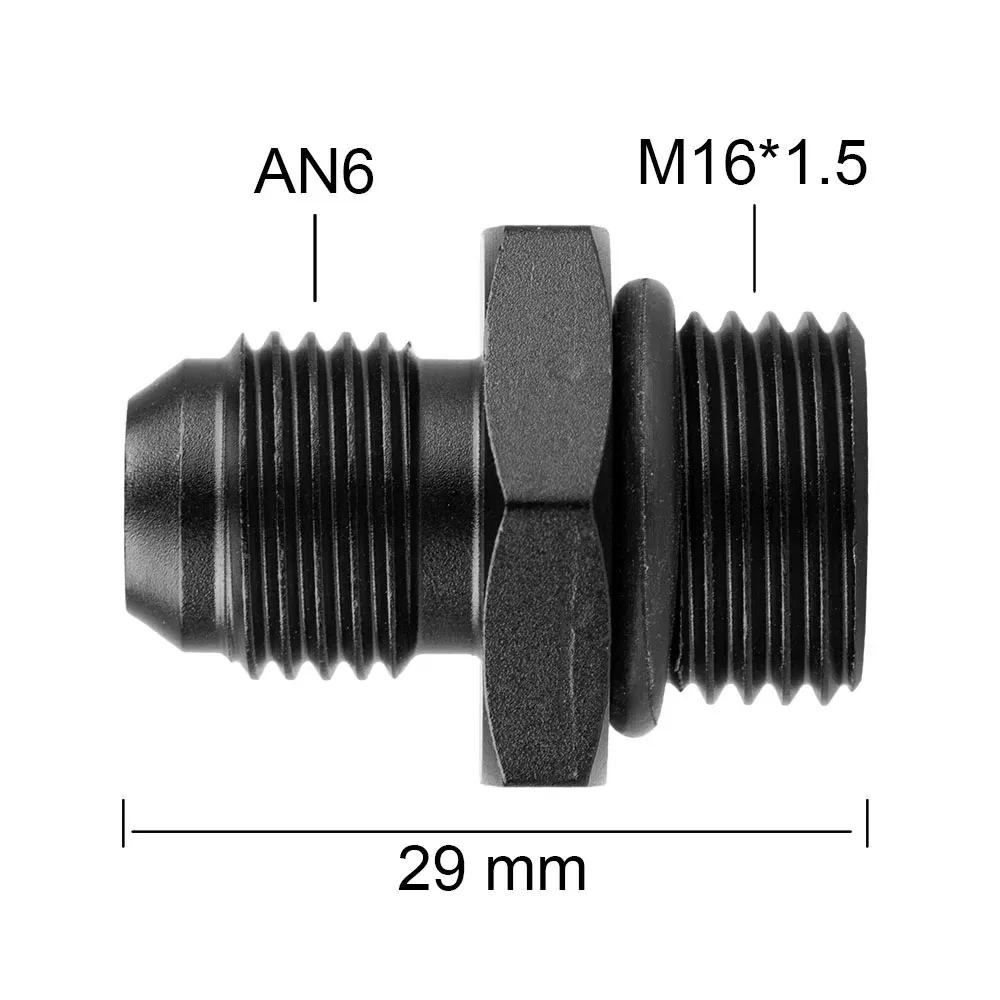 Color: green - Universal Aluminum Alloy AN6 8 10 12 To AN To M16x1.5 M18x1.5 Metric Fuel Hose Adapter Pipe Thread Fitting CAR OIL COOLER SYSTEM