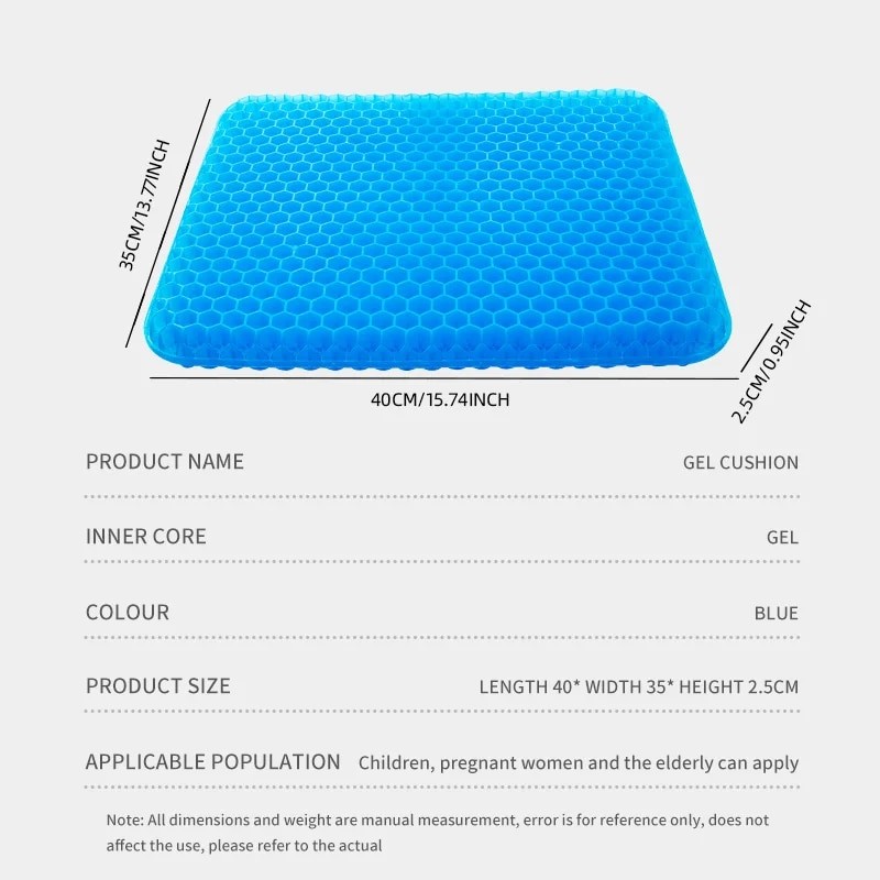 Gel Seat Cushion with Honeycomb Design