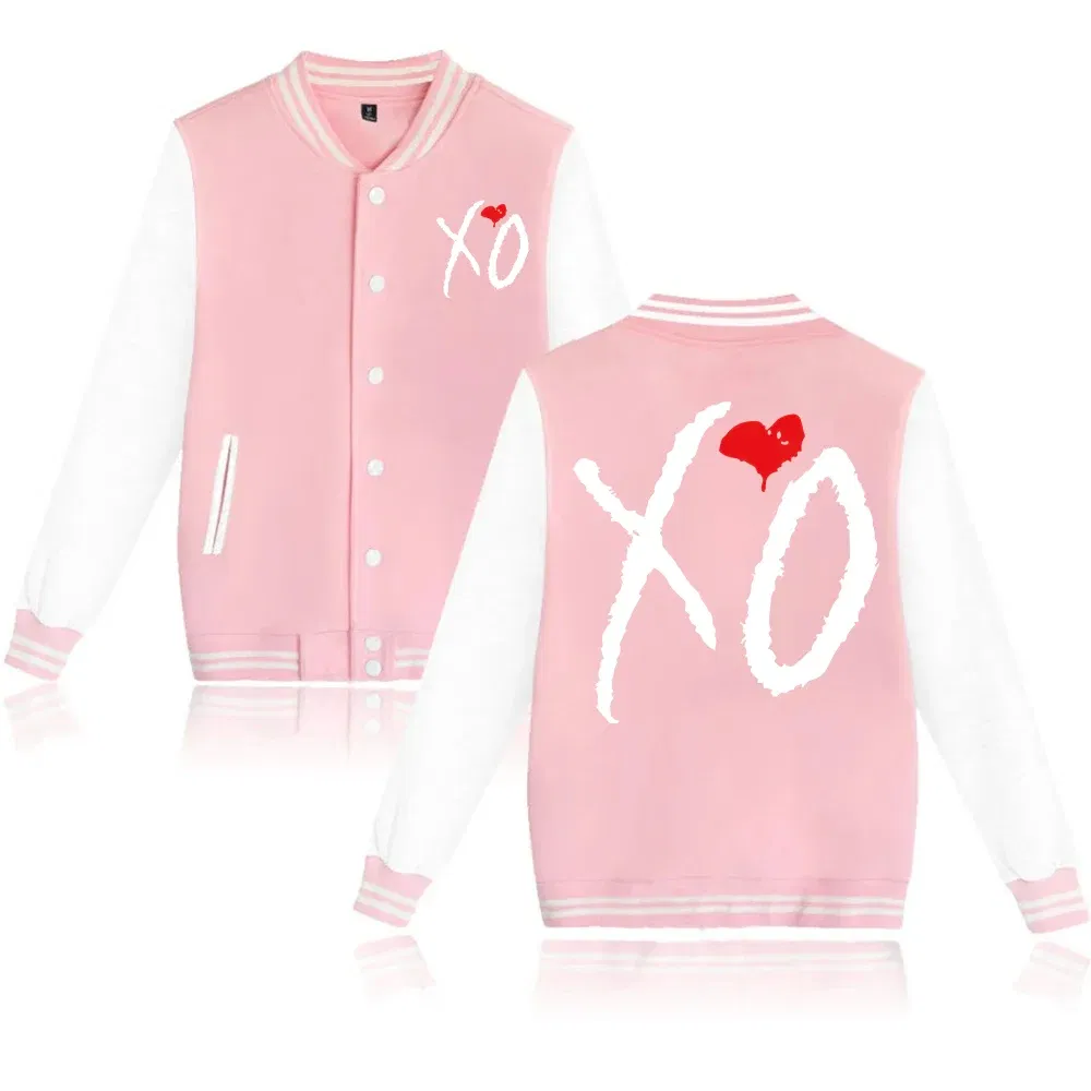 Color: black, Size: XXXL - The Weeknd XO Jacket Hoodie The Weeknd The Host Music Sweatshirt Long Sleeve  Baseball Uniform Clothes Unisex