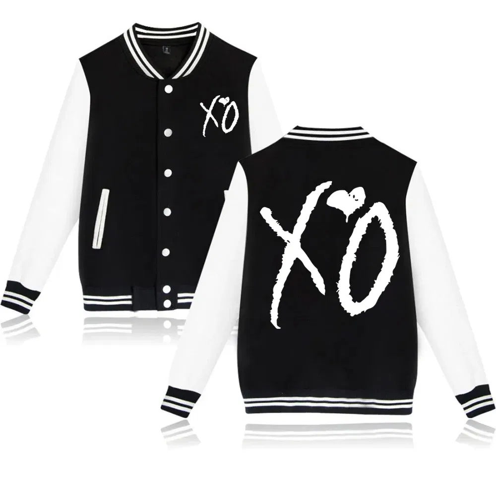 Color: black, Size: XXXL - The Weeknd XO Jacket Hoodie The Weeknd The Host Music Sweatshirt Long Sleeve  Baseball Uniform Clothes Unisex