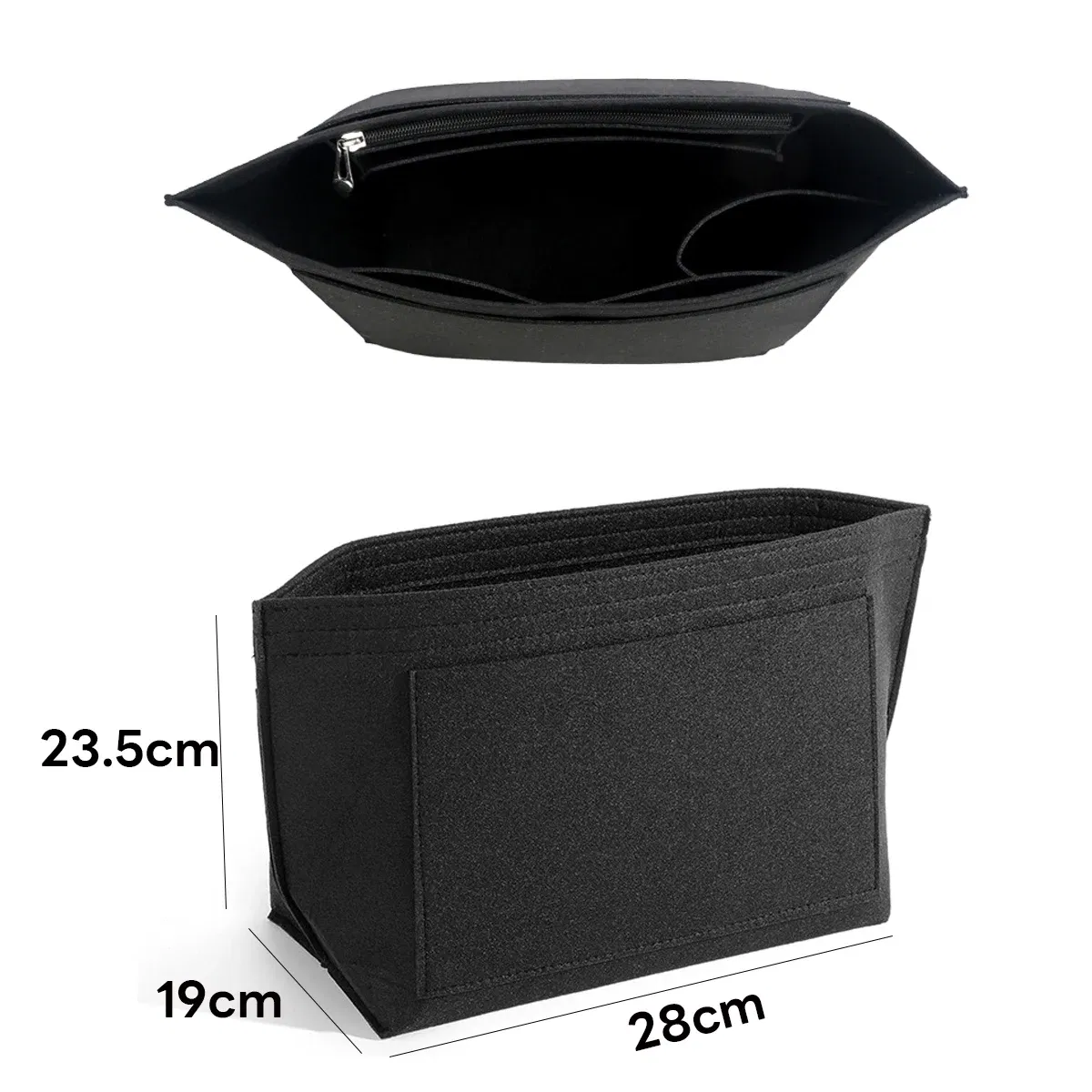 Color: Light Gold - Felt Purse Organizer Insert for Longchamp Le Pliage S/ML Handbag Insert