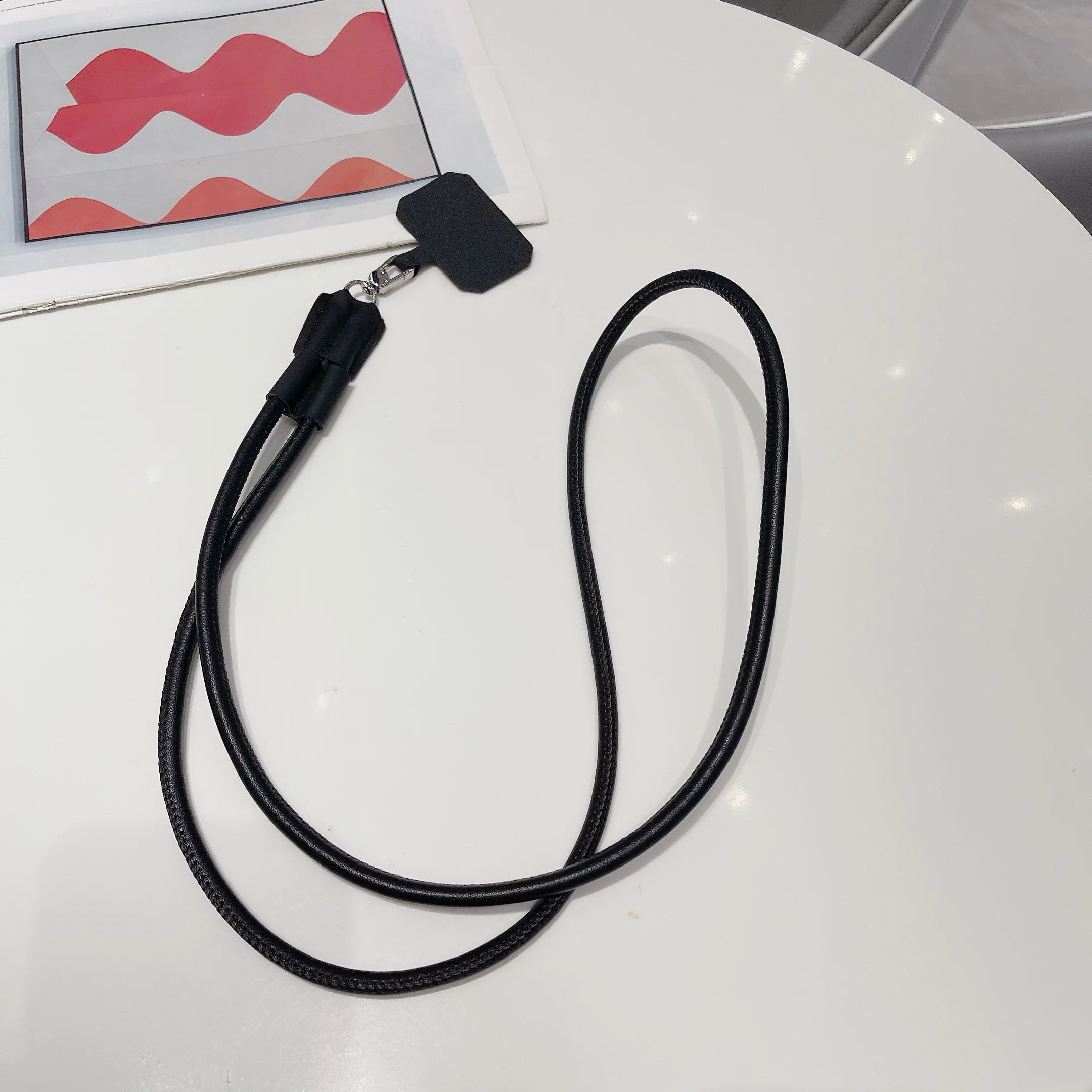 Color: Silver / Gray, Material: Nylon / Spandex, Ships From: CHINA - 120 cm Long Crossbody Phone Lanyard Leather Pickup Chain Women's Long Neck Shoulder Strap Phone Case Universal Anti Loss Lanyard