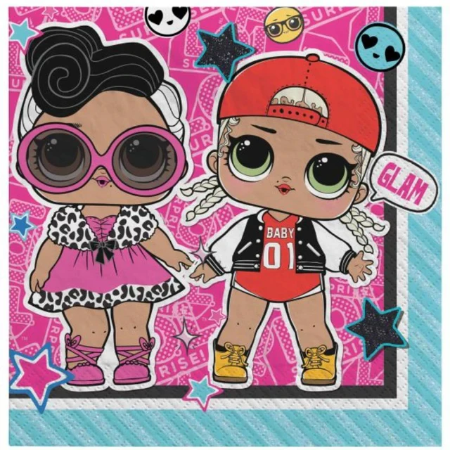 LOL Surprise Together 4EVA Lunch Napkins - Set of 16