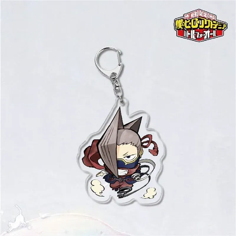 Color: Pink - Anime My Hero Academia? Midoriya Izuku Cosplay Keyrings Acrylic Figure Key Chains Bakugou Katsuki Keychain For Bags Fans Gift