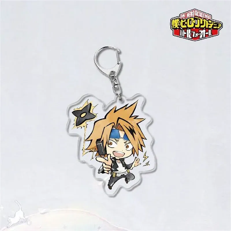Color: Pink - Anime My Hero Academia? Midoriya Izuku Cosplay Keyrings Acrylic Figure Key Chains Bakugou Katsuki Keychain For Bags Fans Gift
