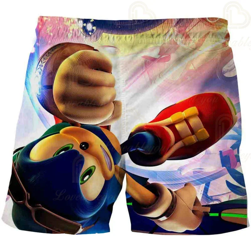 Color: Red, Kid Size: 4T - New Anime Kids Sonic Shorts Fashion Boys Girls Clothes Harajuku Cute Baby Cartoon Casual Summer Boy Boy Beach Pants