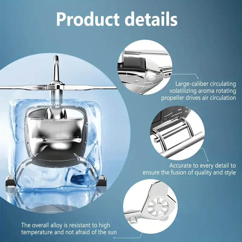 Solar Rotating Helicopter Shape Car Air Freshener