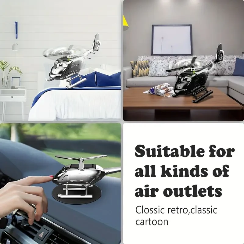 Solar Rotating Helicopter Shape Car Air Freshener