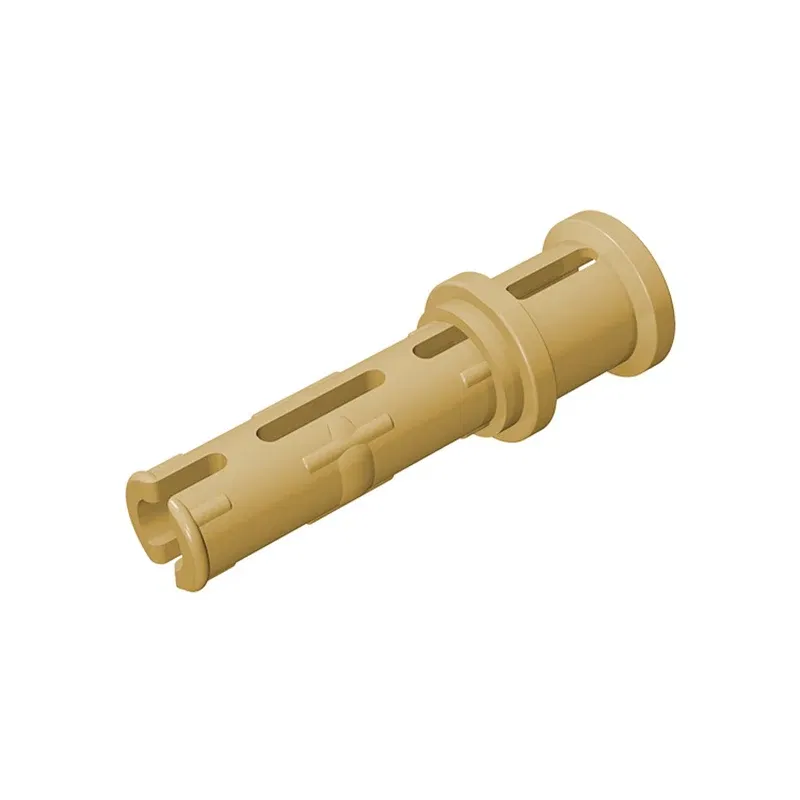 Color: Apricot - Gobricks 10PCS Bricks Technical Pin 3L with Friction Ridges Lengthwise and Stop Bush Compatible With 32054 Assembles Block