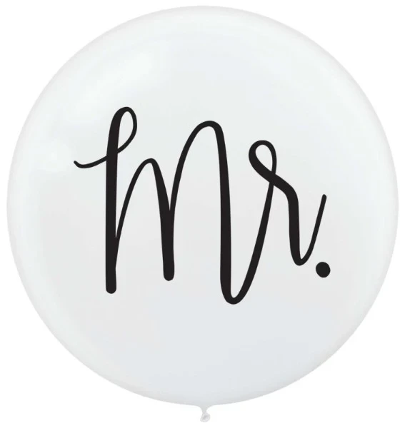 Latex Balloons - Mr And Mrs (60cm) - Pack of 2