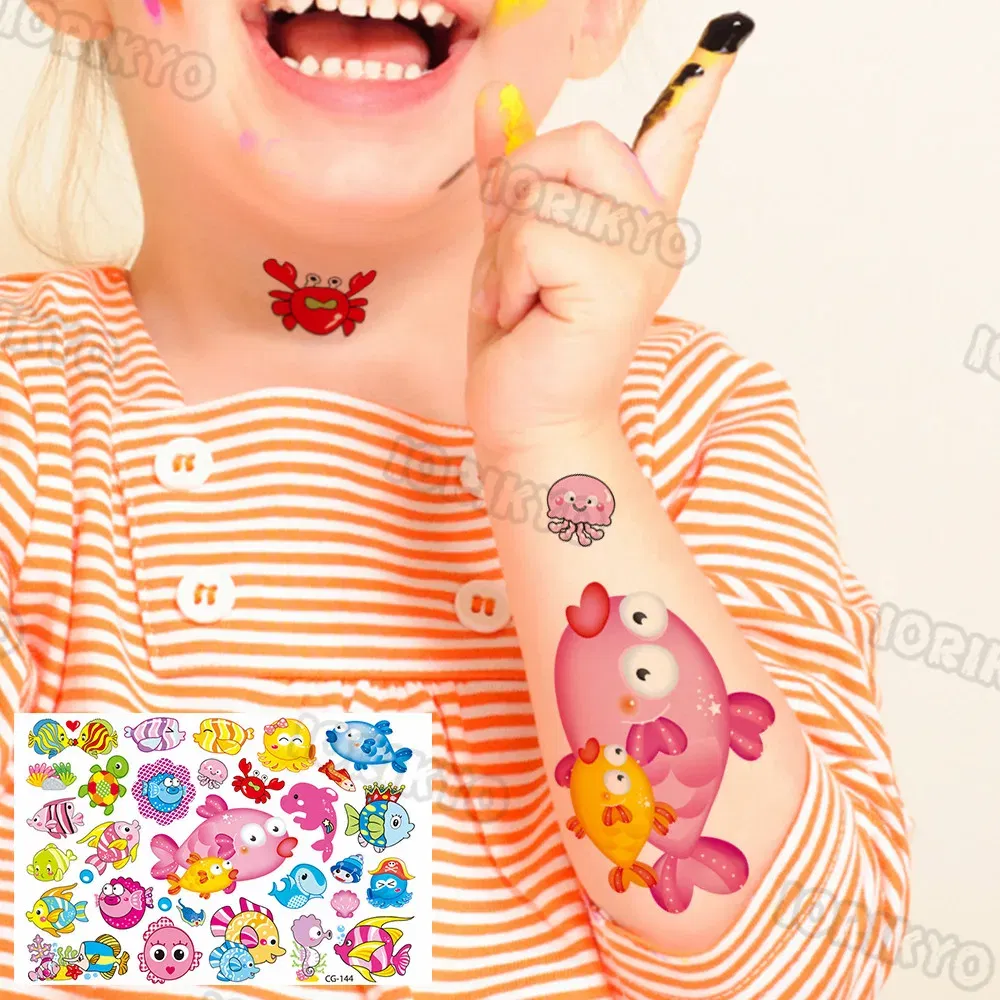 Color: Chocolate - Summer Style Temporary Tattoos For Kids Adult Boy Girl Fake Ice cream Tattoo Sticker Small Rock Flower Heart Tatoos Hands Finger