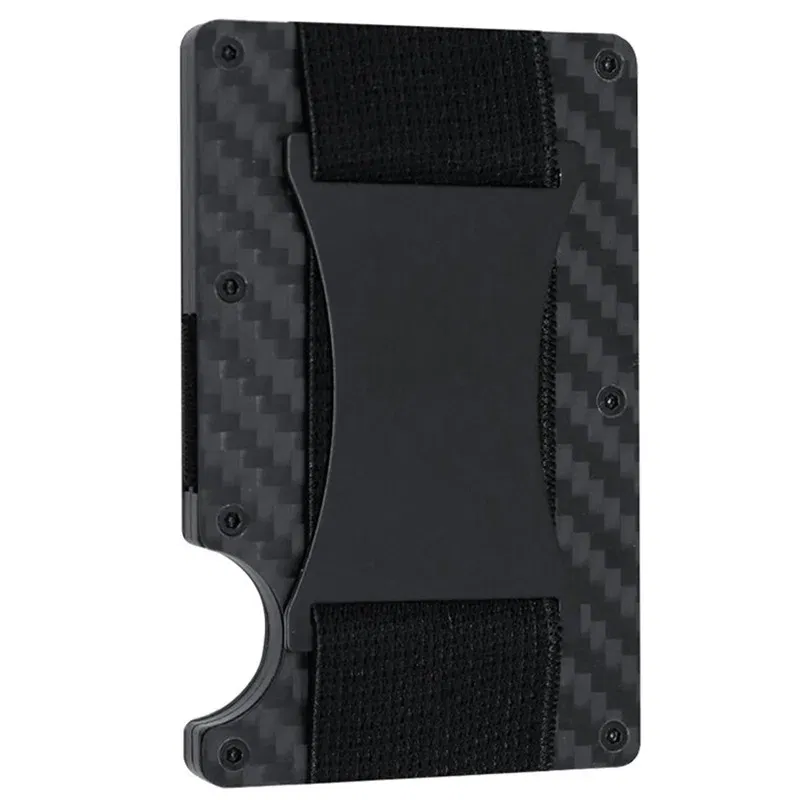 Color: Chocolate, Ships From: CHINA - Forged Carbon Fiber Mini Slim Wallet case organizer for Men Cartera Tarjetero Hombre Cashback Credit Card Holder Luxury gift
