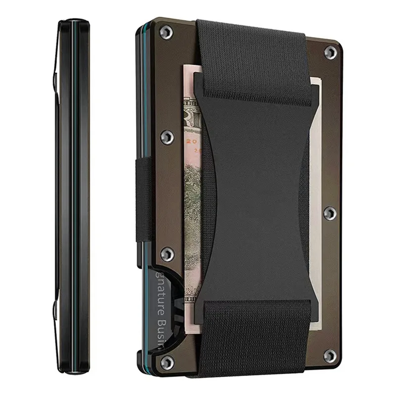 Color: Chocolate, Ships From: CHINA - Forged Carbon Fiber Mini Slim Wallet case organizer for Men Cartera Tarjetero Hombre Cashback Credit Card Holder Luxury gift