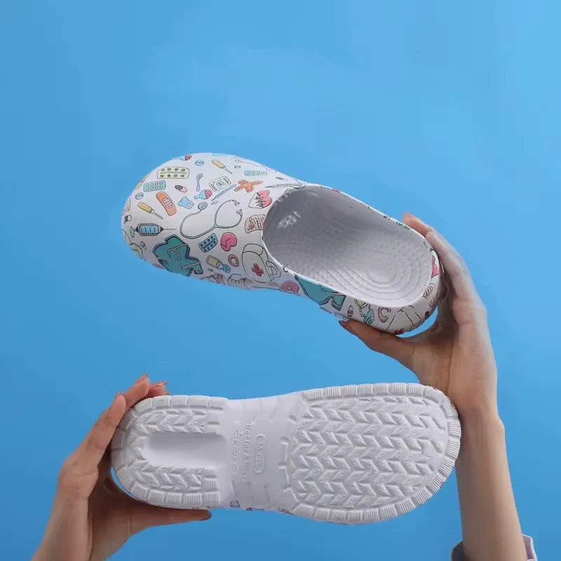 Color: Grape, Shoe Size: 35-36 - Non-slip Nurse Clogs Hospital Doctor Surgical Slippers Women EVA Medical Shoes Dental Nursing Clogs SPA Beauty Salon Shoes Y07