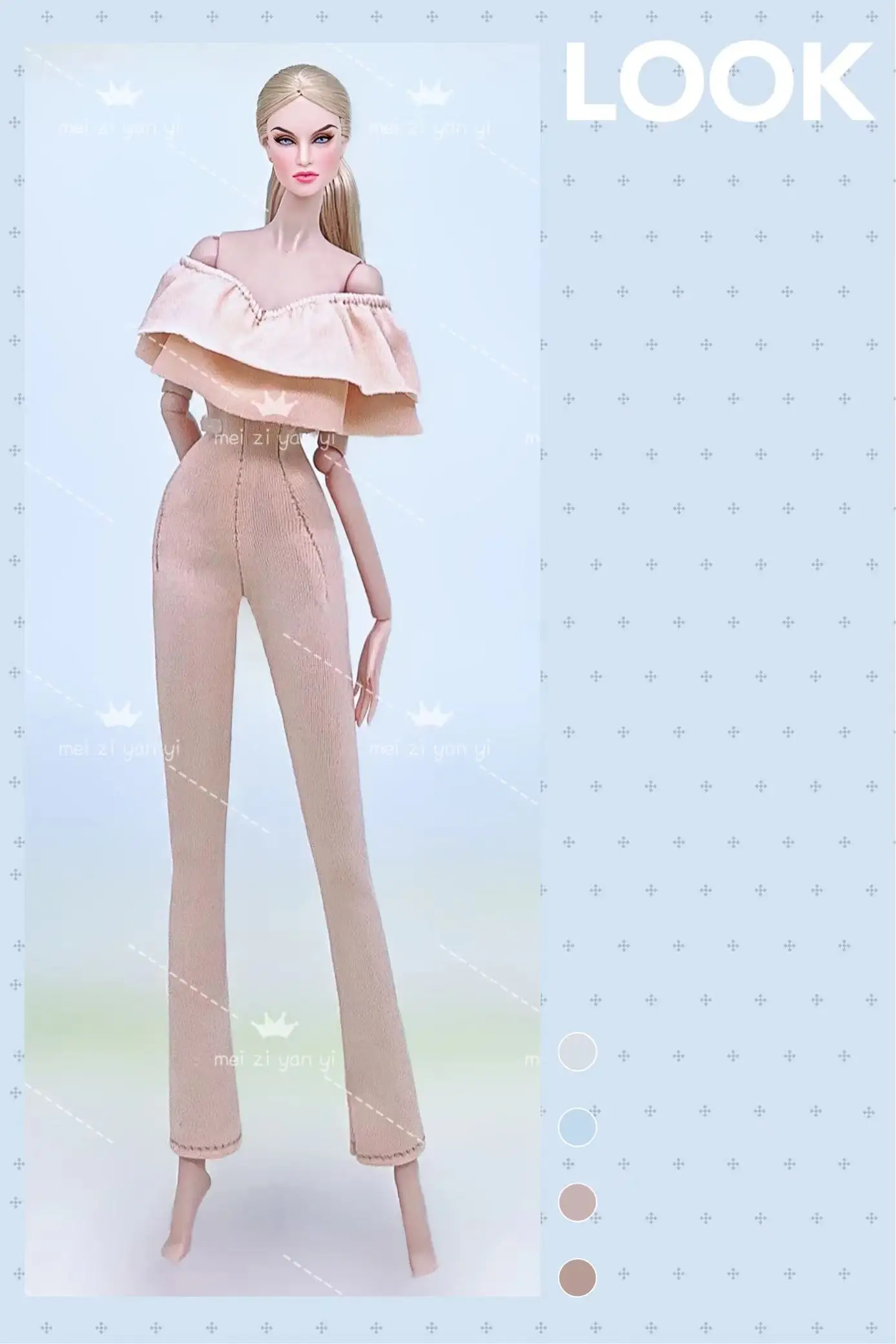 Color: Orange - Clothes for barbie doll accessories Dress