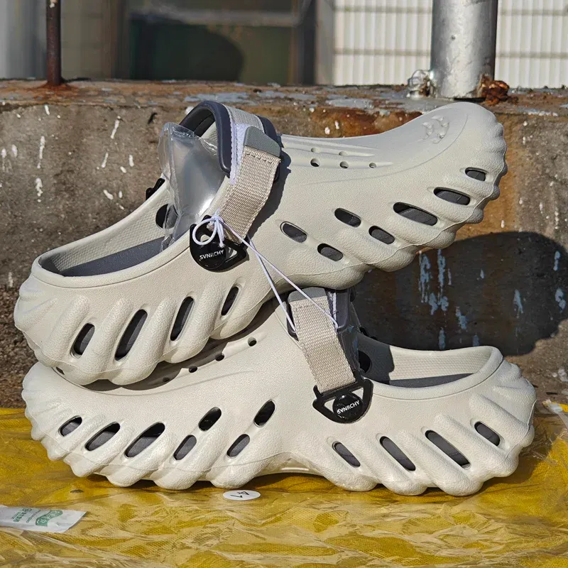 Color: light yellow, Shoe Size: 40 - Fashion Garden Shoes Men's Clogs Slippers Sandal Flat Camouflage Sandals Male Sneakers Outdoor Flip Flops Home Clogs