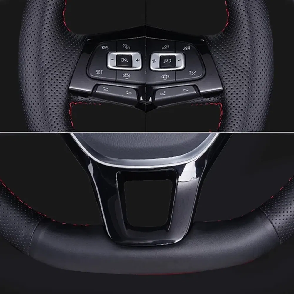 Color Name: MULTI - Hand Stitched Microfiber Leather Car Steering Wheel Cover For Opel Astra Borant 2006 2007 2008 Original Steering Wheel Braid